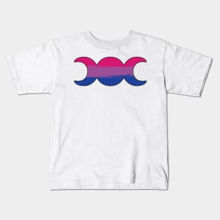 Witchy Triple Moon Goddess Symbol - Bisexual Kids T-Shirt